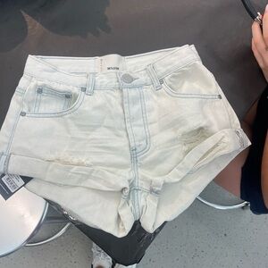 Denim light blue Distressed Women Shorts. Brand new, never worn though.